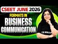 Formats In Business Communication | CSEET June 2026 | Complete Syllabus Revision