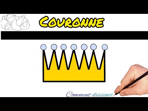 Comment dessiner une couronne  How to draw a crown 