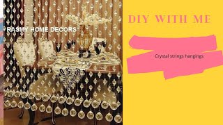 DIY Crystal beads curtain/ How to make Beads curtain at home