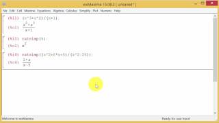 Famous wxMaxima Reducing Rational Expressions Profile