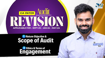 CA Inter Audit | Chapter 1 & Chapter 11 Revision by CA Harshad Jaju | HJ Classes | Sept 25 Exam