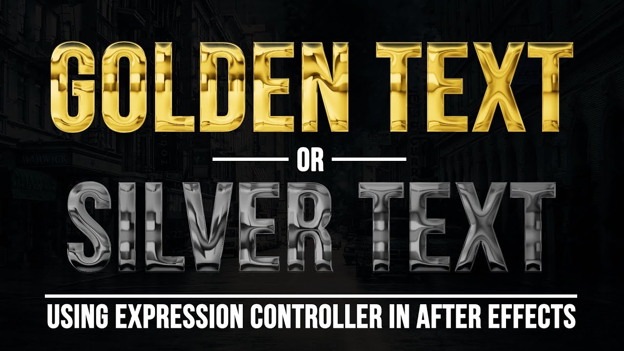 How To Make Golden Text And Silver Text Animation Using Expression Control In After Effects