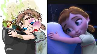 Frozen: Funny Elsa, Anna | Drawing Meme