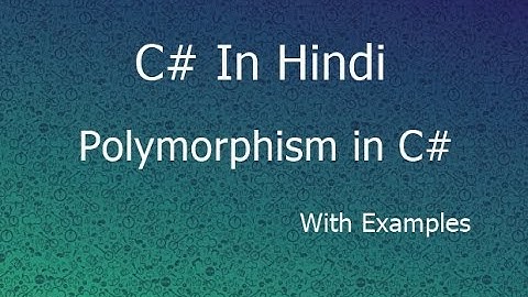 Polymorphism In c# OOPS Concept Part 04