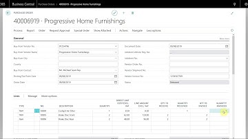 How to post multiple invoices to a single purchase order - Microsoft Dynamics 365 Business Central