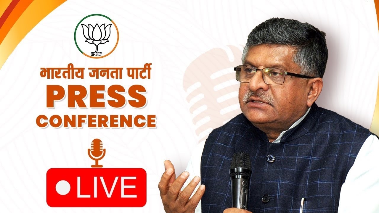 Press Conference by Senior BJP Leader Shri Ravi Shankar Prasad at BJP headquarters in New Delhi.