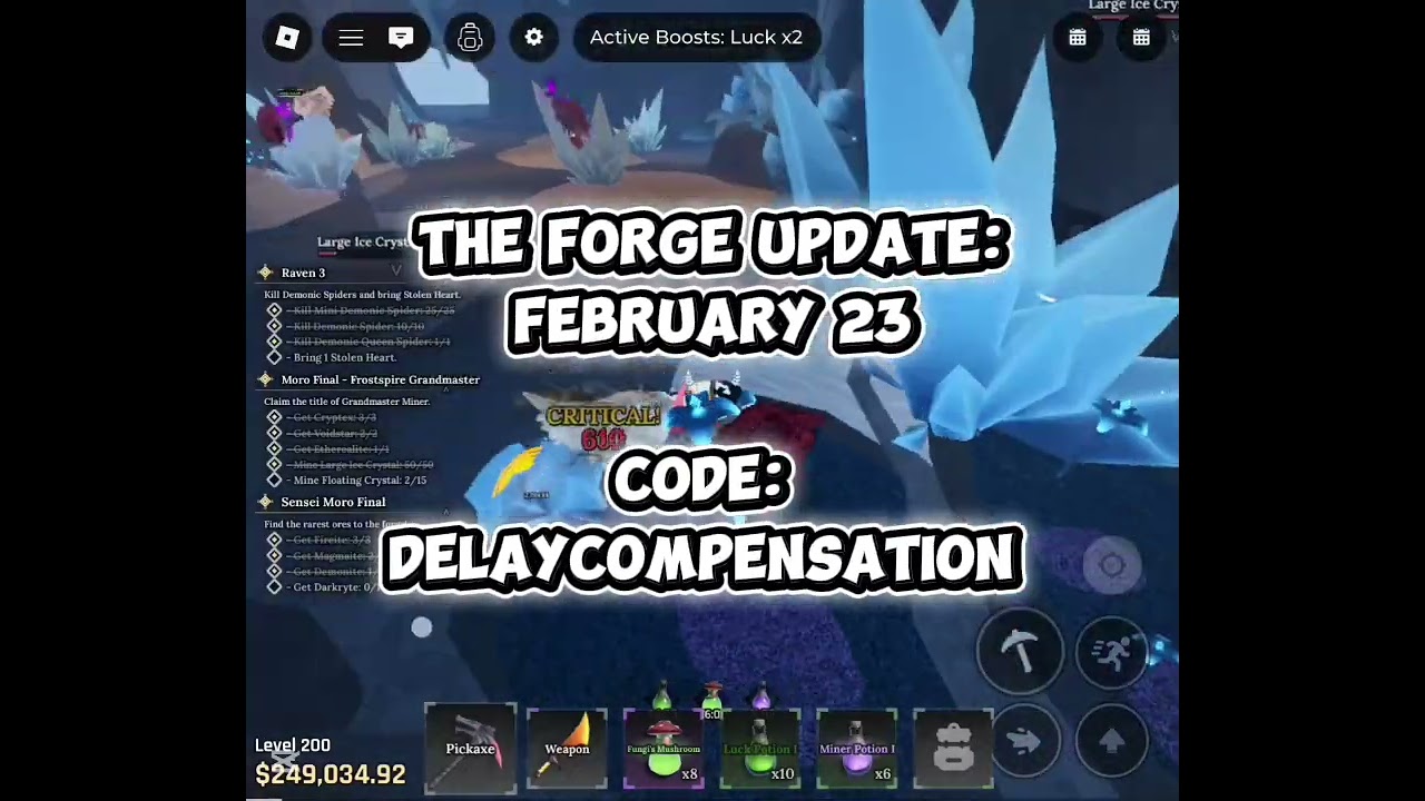 The forge island 4 update day and redeem code