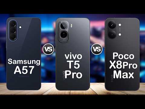 Samsung Galaxy A57 Vs Poco X8 Pro Max Vs vivo T5 Pro | Full Comparison | Best Midrange Phone 2026?