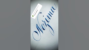 Copperplate calligraphy, tutorial: how I write your name #nozima