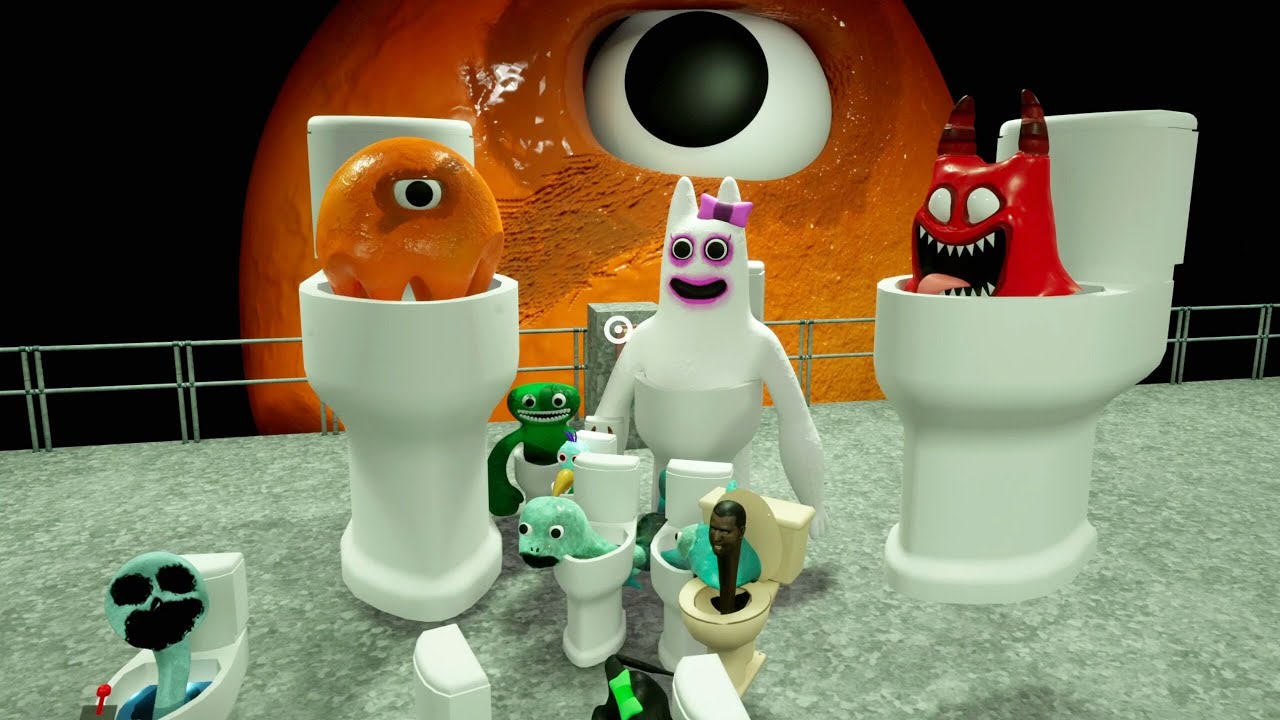 Garten of banban 4 - Toadster變成了馬桶+Skibidi佔領了Garten