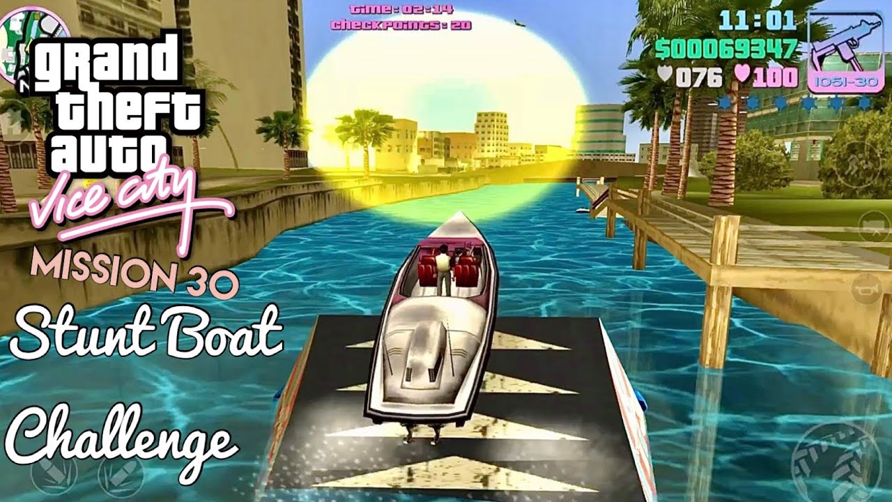GTA VICE CITY | Mission #30 | Stunt Boat Challenge | iOS, Android (Walkthrough) [HD]