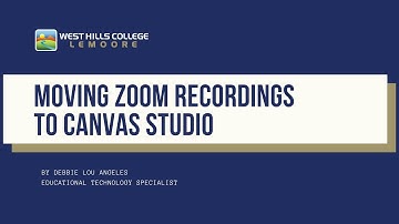 Moving Zoom Recordings to Canvas Studio