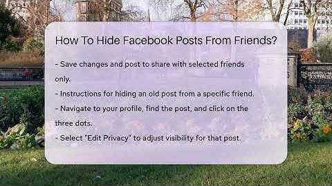 How To Hide Facebook Posts From Friends? - Everyday-Networking