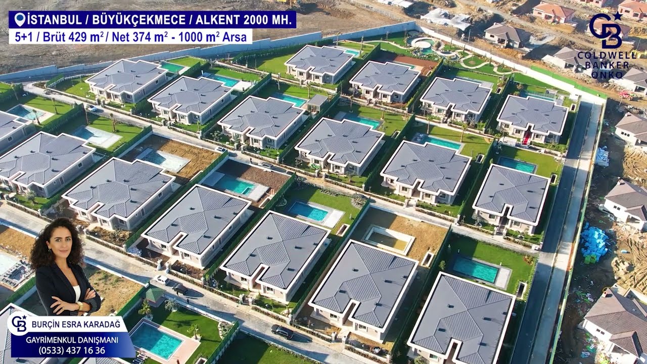 Göl İstanbul'da Tek Katlı 5+1 1013 m² Bahçeli Villa