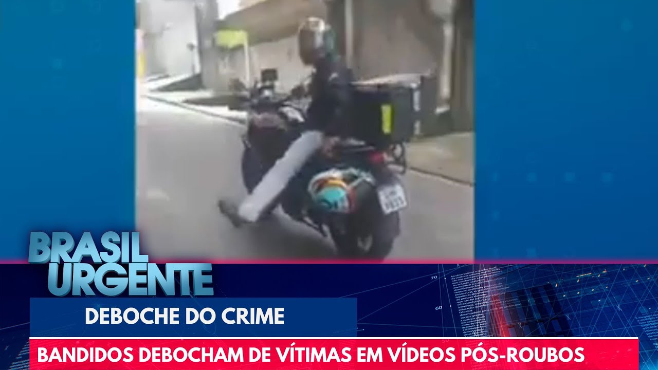 Bandidos de moto debocham de vítimas em vídeos pós-roubos | Brasil Urgente