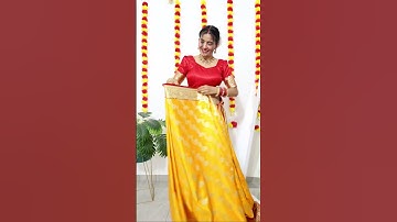Karwachauth special saree with dupatta #saree #drape #sareedraping #rekhamishra