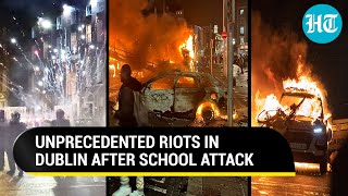 Dublin Riot Police Attacked, Vehicles Torched & Shops Looted Over Stabbing Of Kids Watch