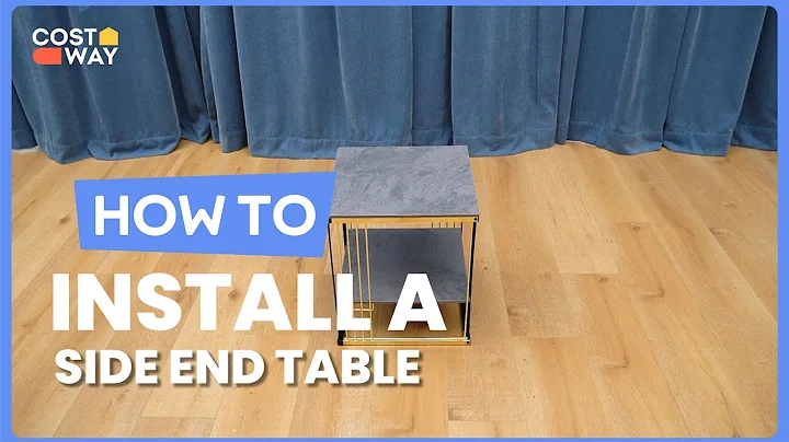 How to Install the Metal Square Side End Table with Removable Shelf | JV10529 #costway #howto