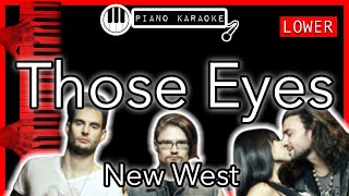 Those Eyes (LOWER -3) - New West - Piano Karaoke Instrumental