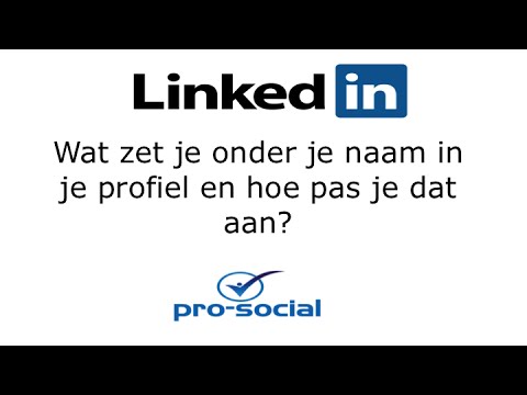 Hoe pas je je kopregel aan op Linkedin?