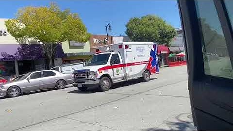 AMR Responding Code 3 Downtown.