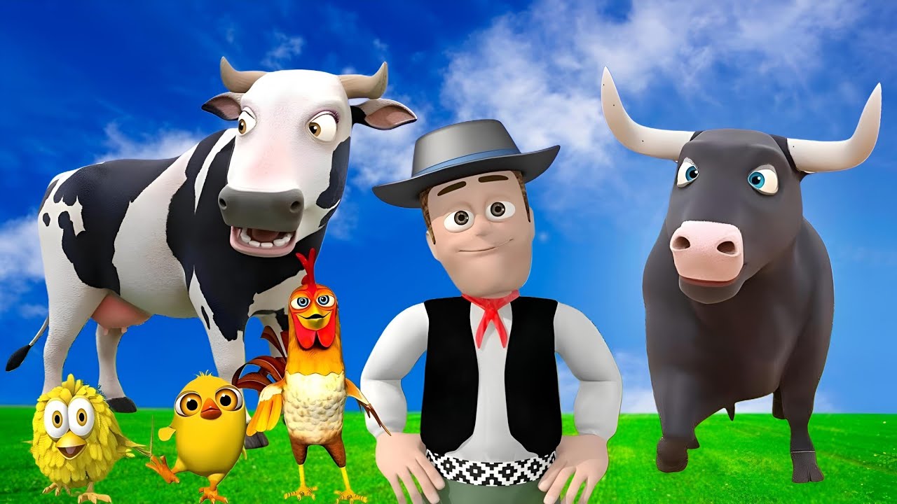 El Pollito pío 3d | El toro se congela jugando en el juegodel Toro y el Tractor 3D