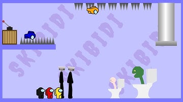 Skibidi Toilet vs Cameraman x Among Us Stickman Obstacle Course Ep:5 | Stick Nodes Animation