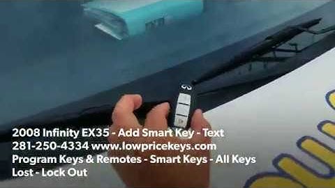 Locksmith Houston Katy Sugar Land - 2008 Infinity EX35 - Adding Smart Key