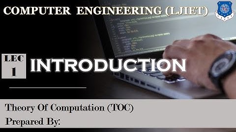 Lec-1_Introduction | Theory of Computation | Computer Engineering
