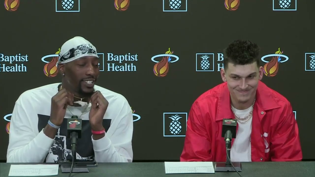 Bam Ado had a great reaction to Tyler Herro's postgame outfit