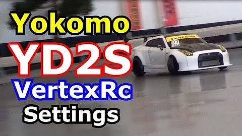 Yokomo YD2S settings at Vertex Rc drift track video R35