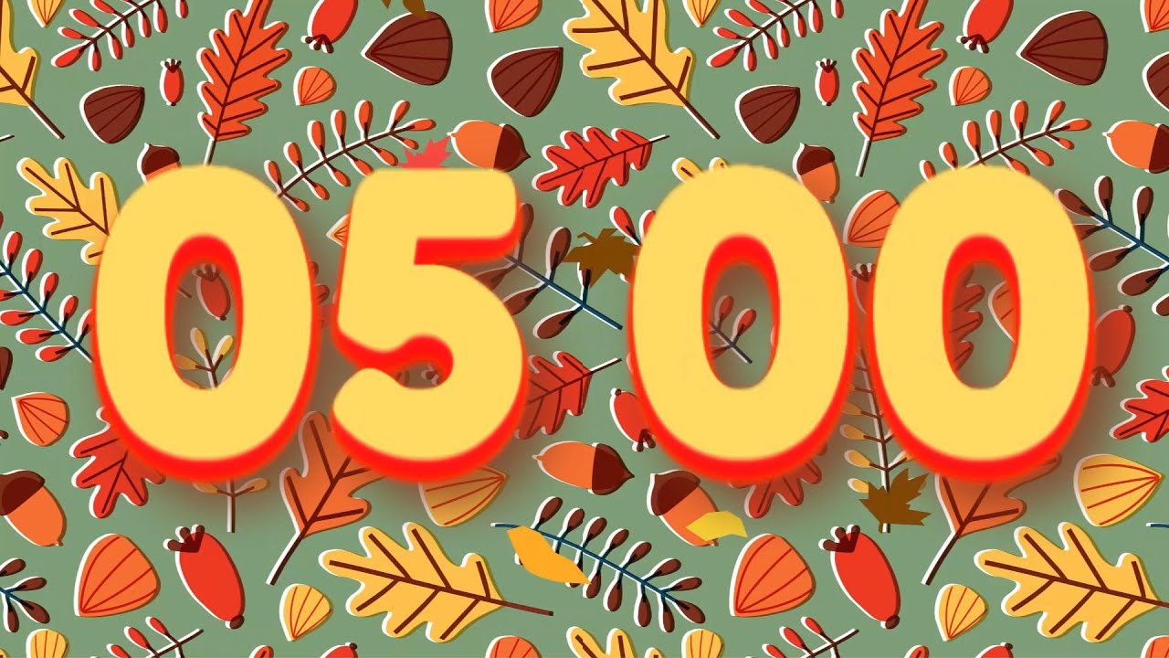 5 Minute Cute Autumn Timer 🍂 with Relaxing Lo-Fi Music | Cozy Classroom Countdown