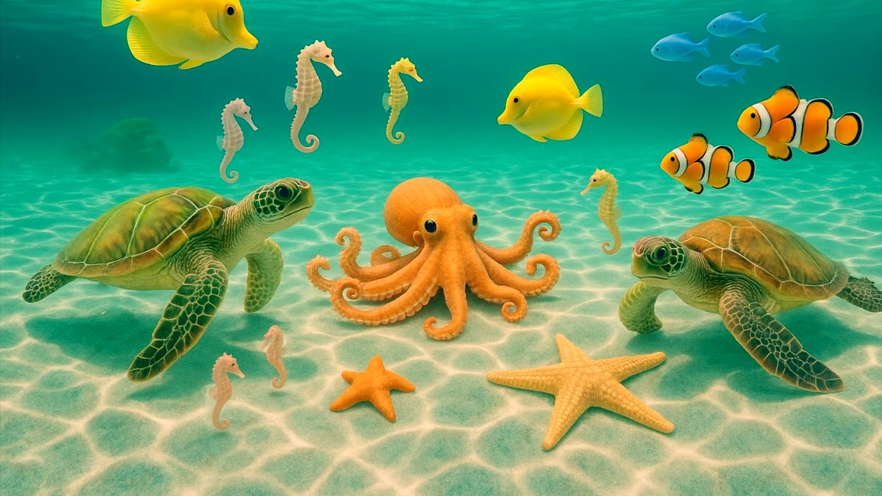 Under The Sea Sweet Ocean Friends 🐢🐠 Peaceful Sea Life for Relaxating,Meditating &Sleep 