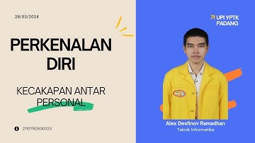 Video Perkenalan IF6 Alex Desfinov Ramadhan