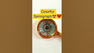 How to draw a colorful Spirograph #shorts #ytshorts #art #nostalgia