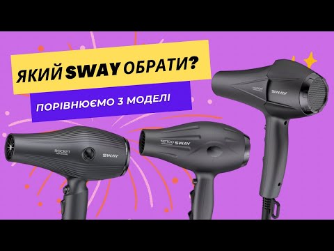 Профессиональный фен для волос Sway Hardy 2400 Вт (115 6004) серый с ионизацией, видео 1