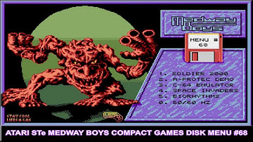 Atari STe MEDWAY BOYS Compact Games Music Disk Menu #68 - Love them YM Chiptunes