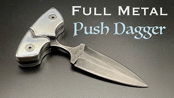 Making a Push Dagger from 5160 leaf spring - knife making #5160