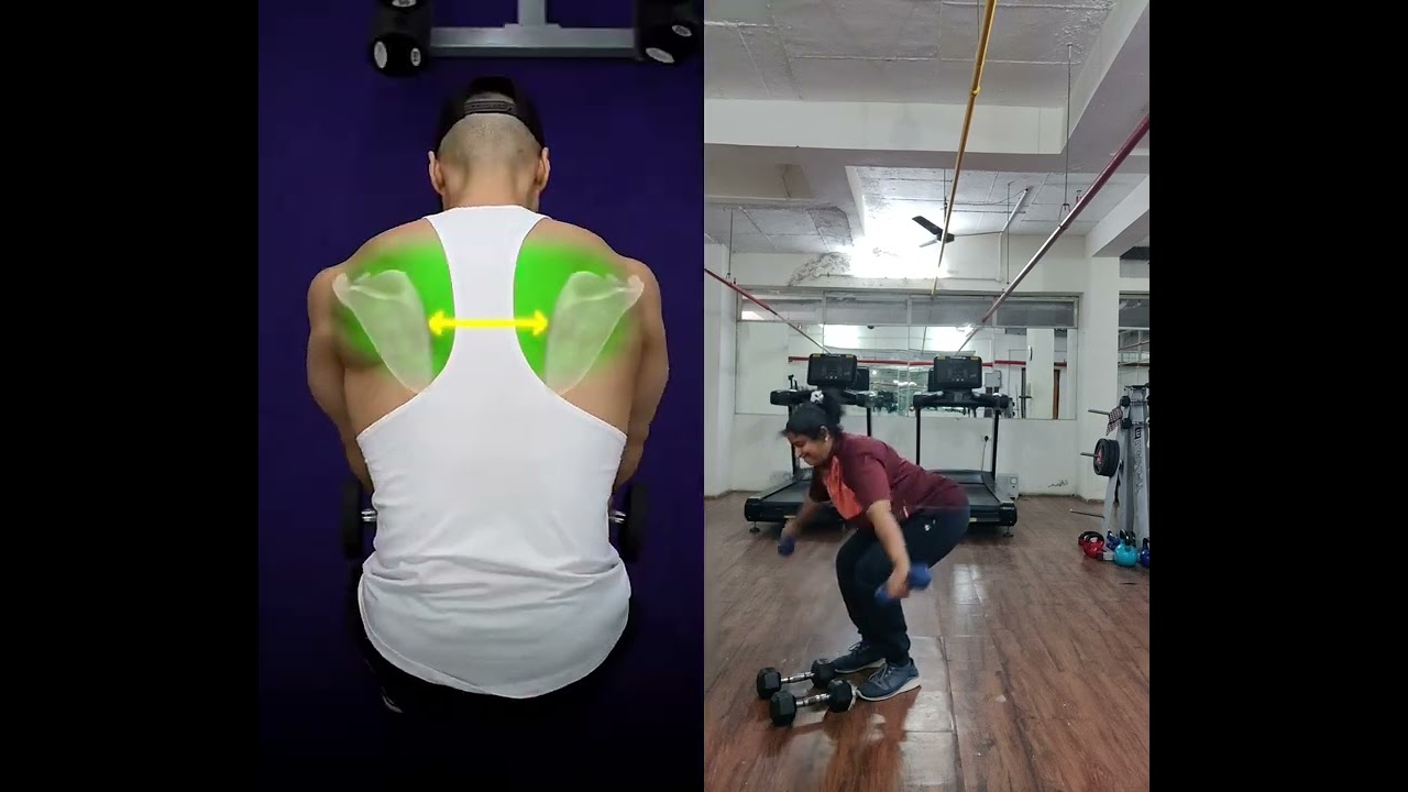 Тренировка плечевых мышц 💪 с гантелями