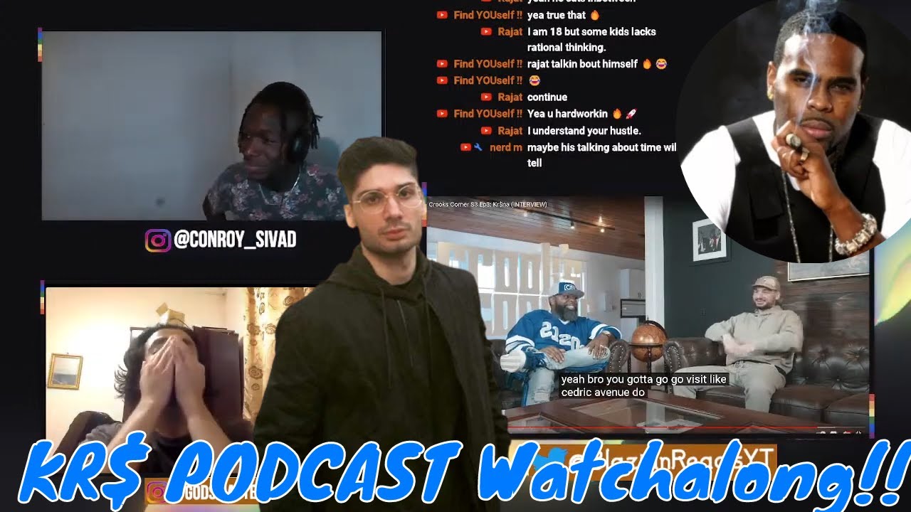 Crooks The Rapper Rapper REACTS to KR$NA x CROOKED PODCAST| Live Watch with DHH FANS ...