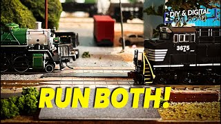 You CAN run steam and Modern Diesels together on a Model Railroad