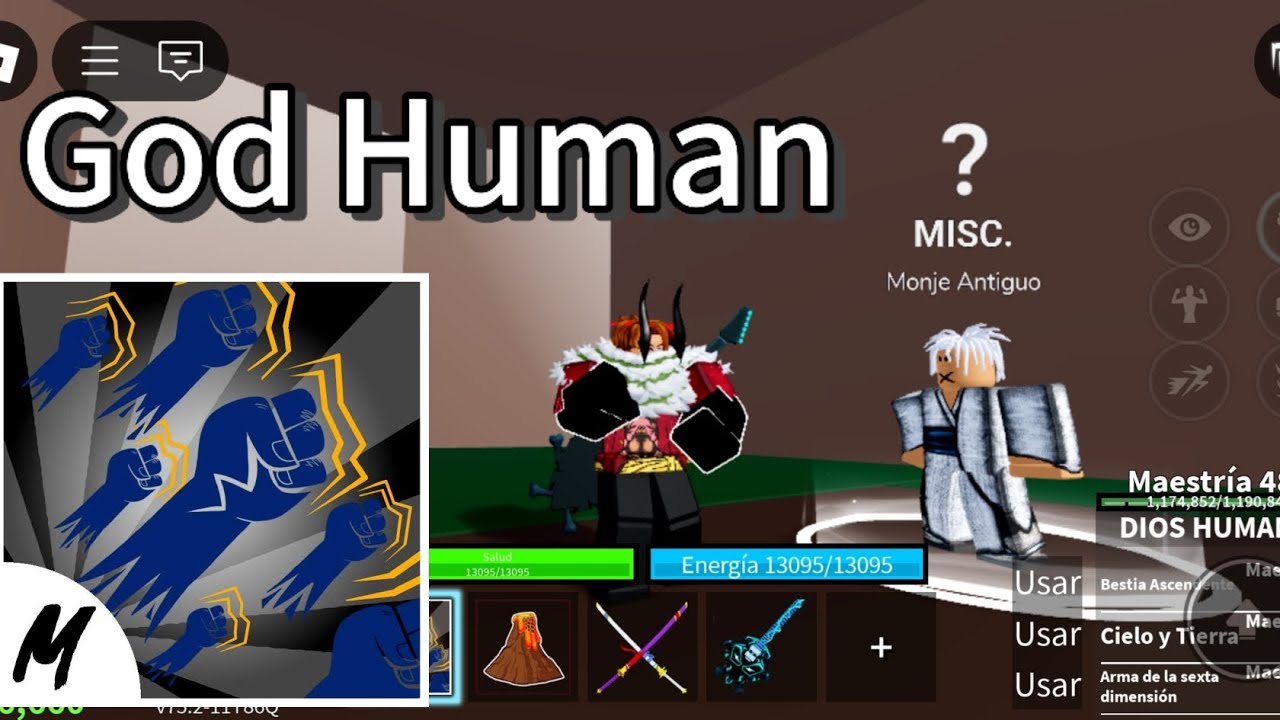 Como conseguir el God Human en blox fruits - YouTube