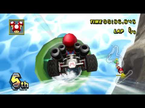 MARIO KART WII: RACING THROUGH A WATER PARK! STAR AND SHELL CUPS! 150CC!