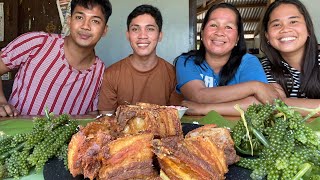 MUKBANG LECHON KAWALI SINAGAD KO ANG BARDAGULAN NAMIN KAYA MY NAPIKON SA VLOGS GRABE TO!