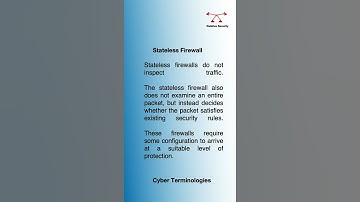 CyberSecurity Definitions | Stateless Firewall