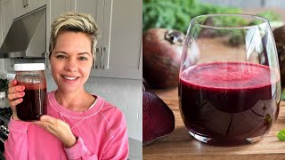 How to Make Beet Juice in a Juicer // DETOX RECIPE Resimi