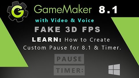 Game Maker 8.1: How to Create Custom Pause for 8.1 & Timer.