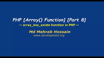 Module 08 :array_key_exists Function