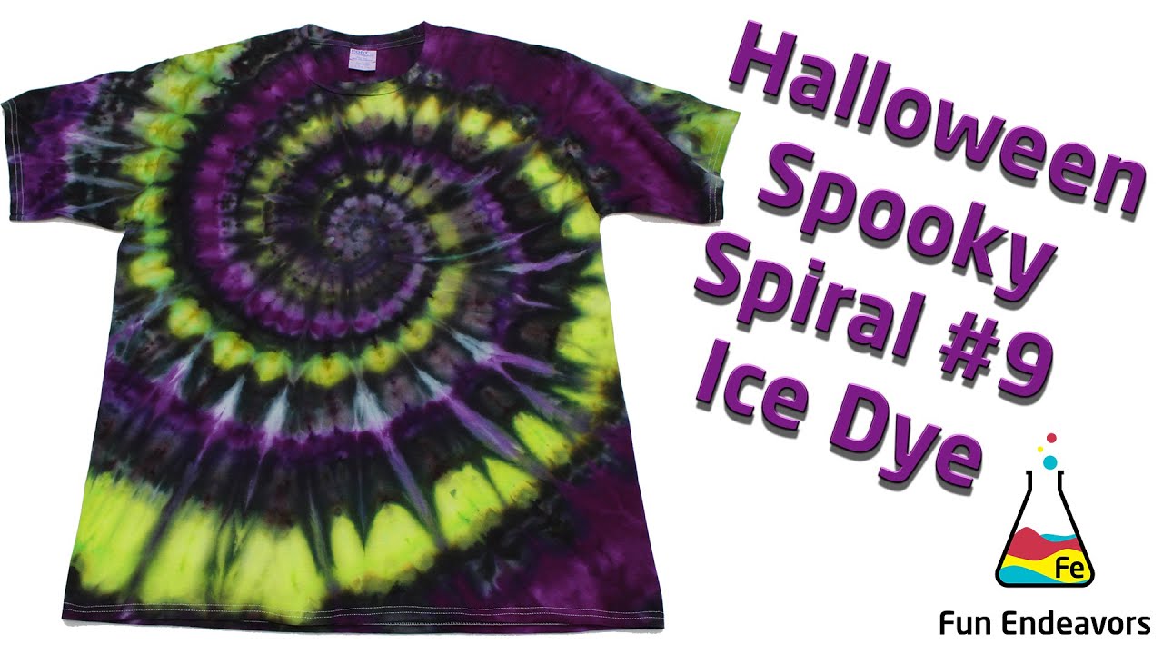 Tie Dye Designs Halloween Spooky Spiral 9 [Ice Dyed] YouTube