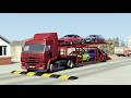 Trucks and Cars vs Speed Bumps #50 | BeamNG Drive |🤜 Truck &Too